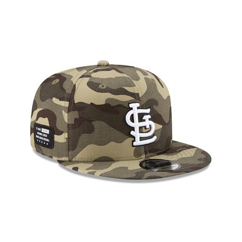 MLB St. Louis Cardinals Armed Forces Weekend 9Fifty Snapback (WOY7791) - Green New Era Caps